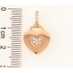 Кулон Xuping Позолота 18K Сердечко-замочек с цирконием для цепочки до 2мм фото №2 Кулон Xuping Позолота 18K Сердечко-замочек с цирконием для цепочки до 2мм фото №2