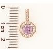Кулон Xuping Позолота 18K Сиреневый фианит в обрамлении циркония для цепочки до 4мм фото №2 Кулон Xuping Позолота 18K Сиреневый фианит в обрамлении циркония для цепочки до 4мм фото №2