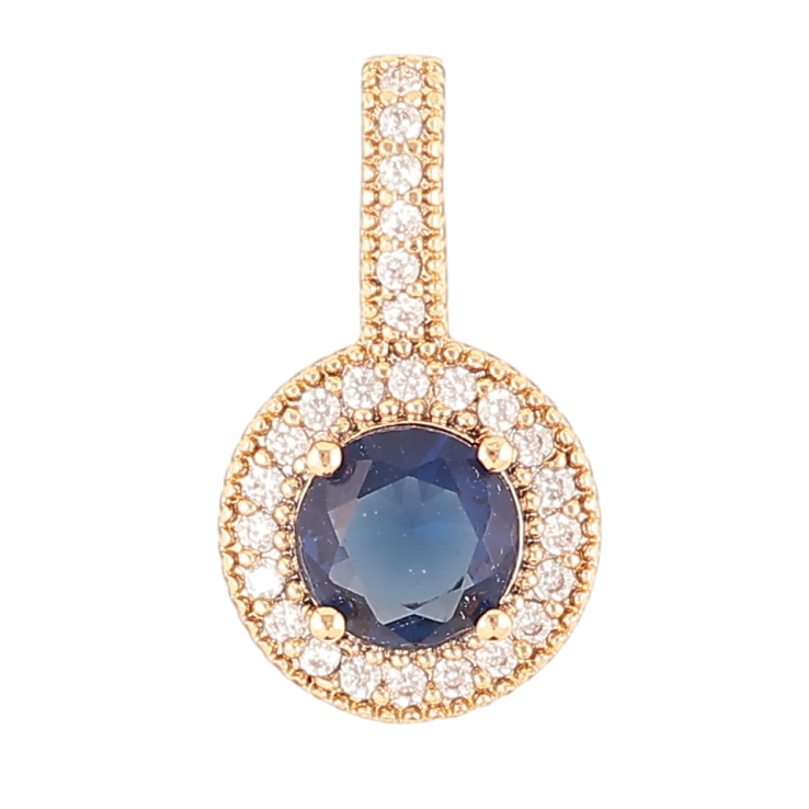Кулон Xuping Позолота 18K «Синій фіаніт в обрамленні цирконію» для ланцюжка до 4мм фото №14 Кулон Xuping Позолота 18K «Синій фіаніт в обрамленні цирконію» для ланцюжка до 4мм фото №14
