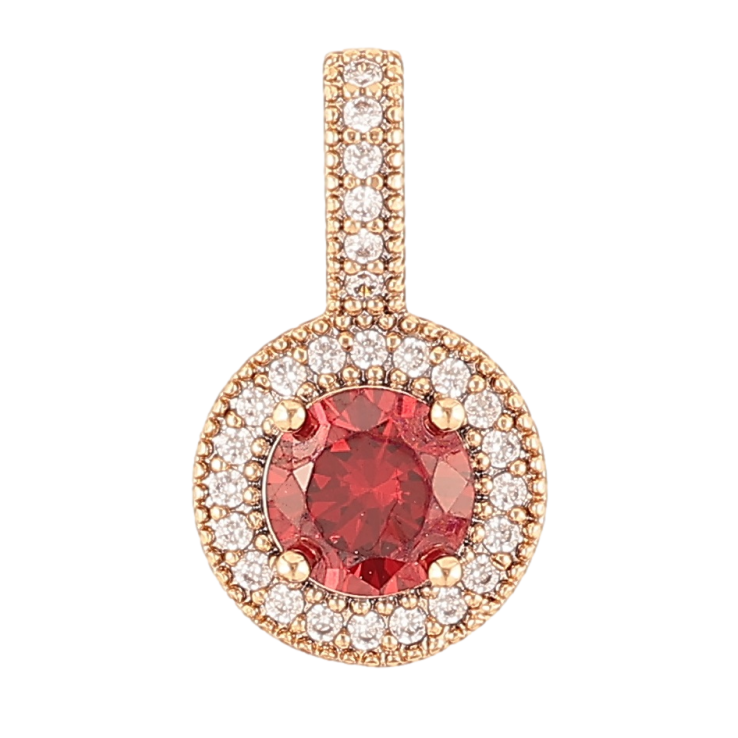 Кулон Xuping Позолота 18K Красный фианит в обрамлении циркония для цепочки до 4мм фото №18 Кулон Xuping Позолота 18K Красный фианит в обрамлении циркония для цепочки до 4мм фото №18