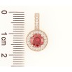 Кулон Xuping Позолота 18K Красный фианит в обрамлении циркония для цепочки до 4мм фото №2