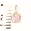Кулон Xuping Позолота 18K «Рожевий фіаніт в обрамленні цирконію» для ланцюжка до 4мм фото №2 Кулон Xuping Позолота 18K «Рожевий фіаніт в обрамленні цирконію» для ланцюжка до 4мм фото №2