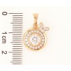 Кулон Xuping Позолота 18K Круглая подвеска с цирконием и бабочкой для цепочки до 5мм фото №2 Кулон Xuping Позолота 18K Круглая подвеска с цирконием и бабочкой для цепочки до 5мм фото №2