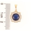 Кулон Xuping Позолота 18K «Синій фіаніт у декоративному обрамленні цирконію» для ланцюжка до 5мм фото №2 Кулон Xuping Позолота 18K «Синій фіаніт у декоративному обрамленні цирконію» для ланцюжка до 5мм фото №2