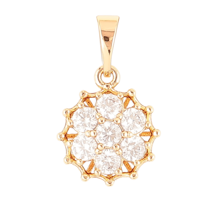 Кулон Xuping Позолота 18K Кристальный цветочек для цепочки до 5мм фото №8 Кулон Xuping Позолота 18K Кристальный цветочек для цепочки до 5мм фото №8
