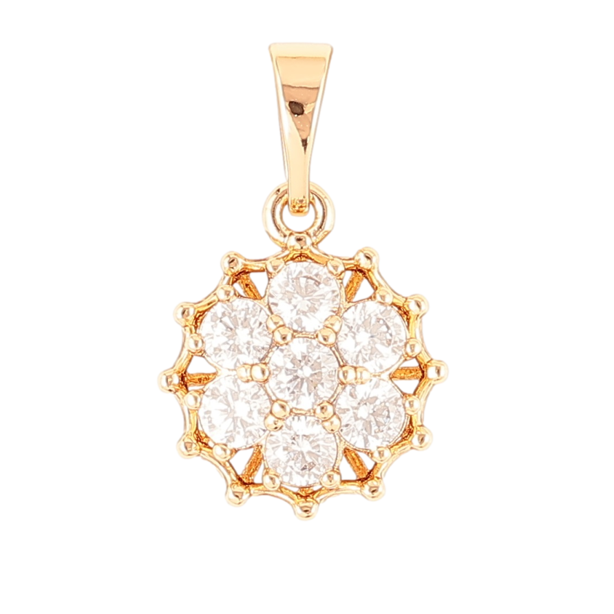 Кулон Xuping Позолота 18K «Кришталева квіточка» для ланцюжка до 5мм фото №1