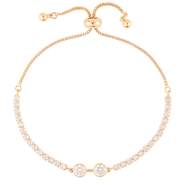 Браслет Xuping Позолота 18K «Доріжка цирконію» на бігунку 10-22см х 1мм фото №1 Браслет Xuping Позолота 18K «Доріжка цирконію» на бігунку 10-22см х 1мм фото №1