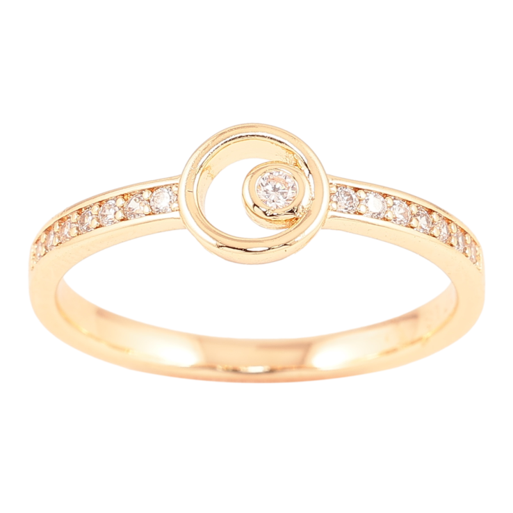 Кольцо Xuping M&L Цвет 18К Дорожка циркония с кругом фото №8 Кольцо Xuping M&L Цвет 18К Дорожка циркония с кругом фото №8