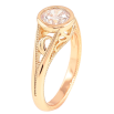 Каблучка Xuping Позолота 18K «Різьблений візерунок з вставкою фіаніт» фото №2