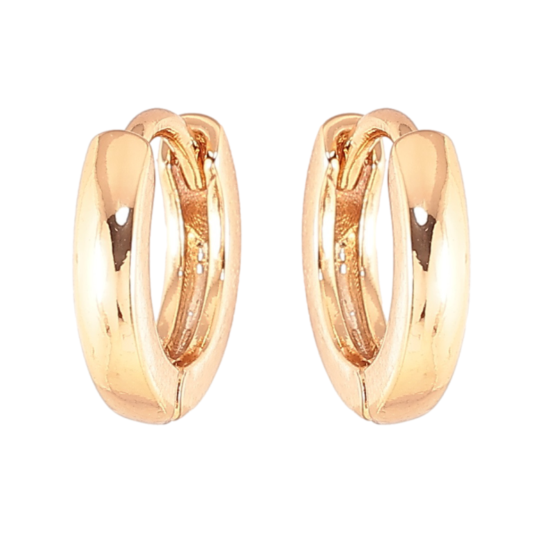 Сережки Xuping Позолота 18K колечка Класика, шир. 2мм ø 11мм фото №2