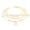 Серьги Xuping Позолота 18K кольца (конго) Тройные кольца с кристальными подвесками ø 5см фото №2 Серьги Xuping Позолота 18K кольца (конго) Тройные кольца с кристальными подвесками ø 5см фото №2