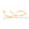 Серьги Xuping Позолота 18K пусеты Декоративные дуги узор на одну сторону фото №2 Серьги Xuping Позолота 18K пусеты Декоративные дуги узор на одну сторону фото №2
