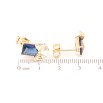 Серьги Xuping Позолота 18K пусеты Синие фианиты с бантами фото №2