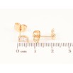 Серьги Xuping Позолота 18K пусеты Фианиты в декоративной оправе фото №2