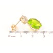 Серьги Xuping Позолота 18K пусеты Кристальные цветочки с салатовыми фианитами фото №2 Серьги Xuping Позолота 18K пусеты Кристальные цветочки с салатовыми фианитами фото №2