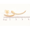 Серьги Xuping Позолота 18K пусеты Витые дорожки циркония фото №2 Серьги Xuping Позолота 18K пусеты Витые дорожки циркония фото №2