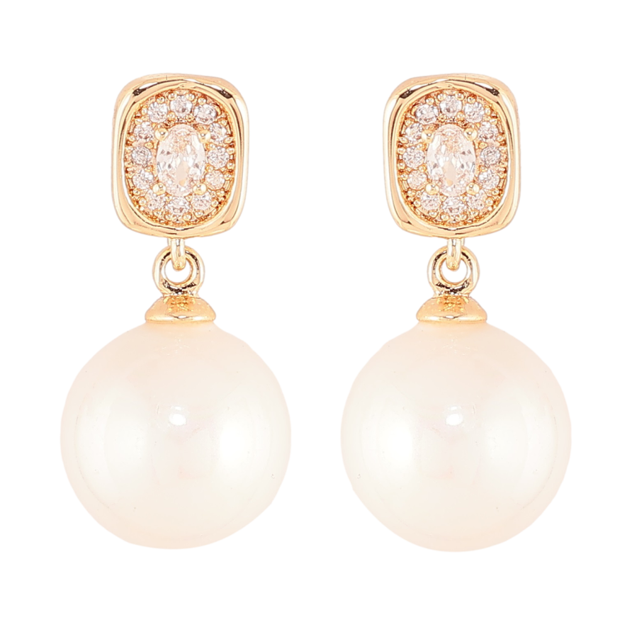 Серьги Xuping Позолота 18K пусеты Жемчужные подвески фото №1 Серьги Xuping Позолота 18K пусеты Жемчужные подвески фото №1