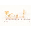 Серьги Xuping Позолота 18K пусеты Восьмерки с жемчужинами фото №2 Серьги Xuping Позолота 18K пусеты Восьмерки с жемчужинами фото №2