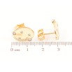 Серьги Xuping Позолота 18K пусеты Овалы с россыпью циркония фото №2