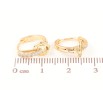 Серьги Xuping Позолота 18K колечки Дорожка циркония с цветочком фото №2 Серьги Xuping Позолота 18K колечки Дорожка циркония с цветочком фото №2