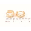 Серьги Xuping Позолота 18K колечки Love с кристальными сердечками фото №2