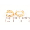 Серьги Xuping Позолота 18K колечки Дорожки циркония фото №2 Серьги Xuping Позолота 18K колечки Дорожки циркония фото №2