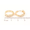 Серьги Xuping Позолота 18K колечки Дорожки циркония фото №2 Серьги Xuping Позолота 18K колечки Дорожки циркония фото №2