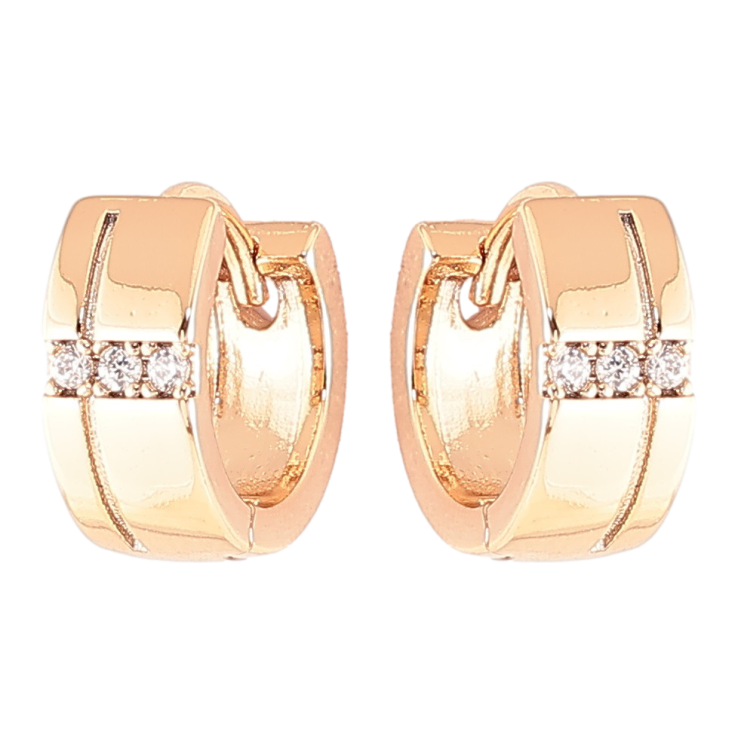 Серьги Xuping Позолота 18K колечки Узор с цирконием фото №20 Серьги Xuping Позолота 18K колечки Узор с цирконием фото №20