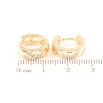 Серьги Xuping Позолота 18K колечки Узор с дорожками циркония фото №2