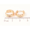 Серьги Xuping Позолота 18K колечки Узор цирконием фото №2 Серьги Xuping Позолота 18K колечки Узор цирконием фото №2