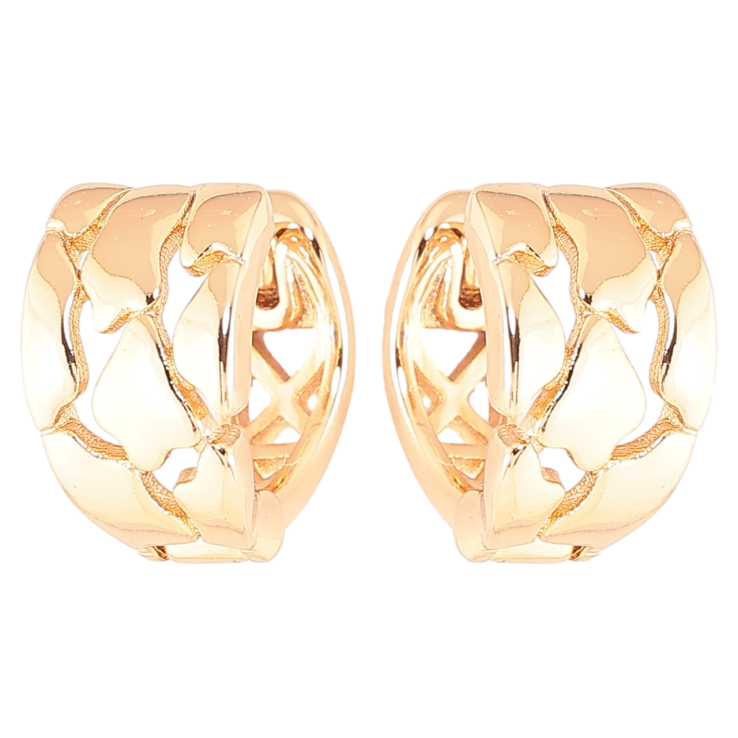 Серьги Xuping Позолота 18K колечки Декоративный резной узор фото №16 Серьги Xuping Позолота 18K колечки Декоративный резной узор фото №16