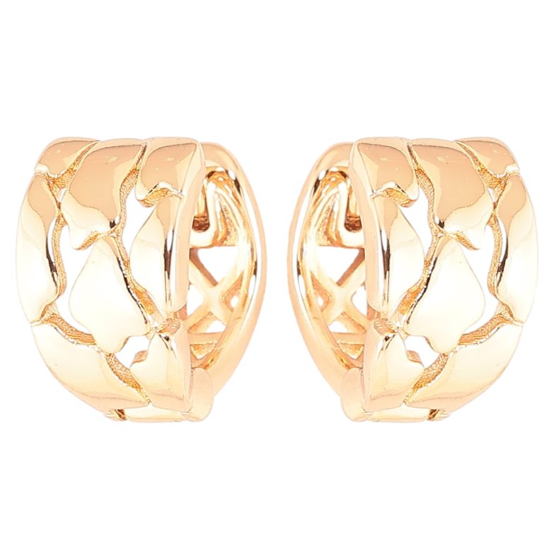 Серьги Xuping Позолота 18K колечки Декоративный резной узор фото №1