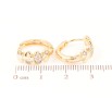 Серьги Xuping Позолота 18K колечки Узор с цирконием фото №2 Серьги Xuping Позолота 18K колечки Узор с цирконием фото №2