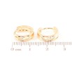 Серьги Xuping Позолота 18K колечки Узор с вставками циркония фото №2 Серьги Xuping Позолота 18K колечки Узор с вставками циркония фото №2