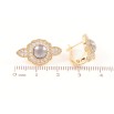 Сережки Xuping колір 18K з кристалами Swarovski англійський замок «Powder Grey з інкрустацією кристалами» фото №2