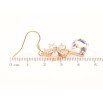 Сережки Xuping колір 18K з кристалами Swarovski французький замок «Кришталева квітка з кубом Capri Blue» фото №2