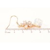 Сережки Xuping колір 18K з кристалами Swarovski французький замок «Кришталева квітка з кубом Shimmer фото №2