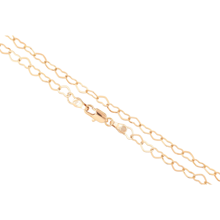 Ланцюжок Xuping Позолота 18K Плетіння Сердечка» довжина 55см х 4мм фото №25 Ланцюжок Xuping Позолота 18K Плетіння Сердечка» довжина 55см х 4мм фото №25