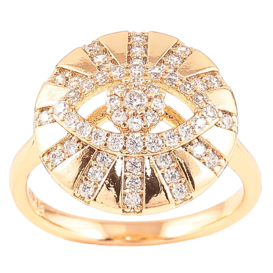 Кольцо Xuping Позолота 18K Узор глаз с инкрустацией цирконием фото №1 Кольцо Xuping Позолота 18K Узор глаз с инкрустацией цирконием фото №1