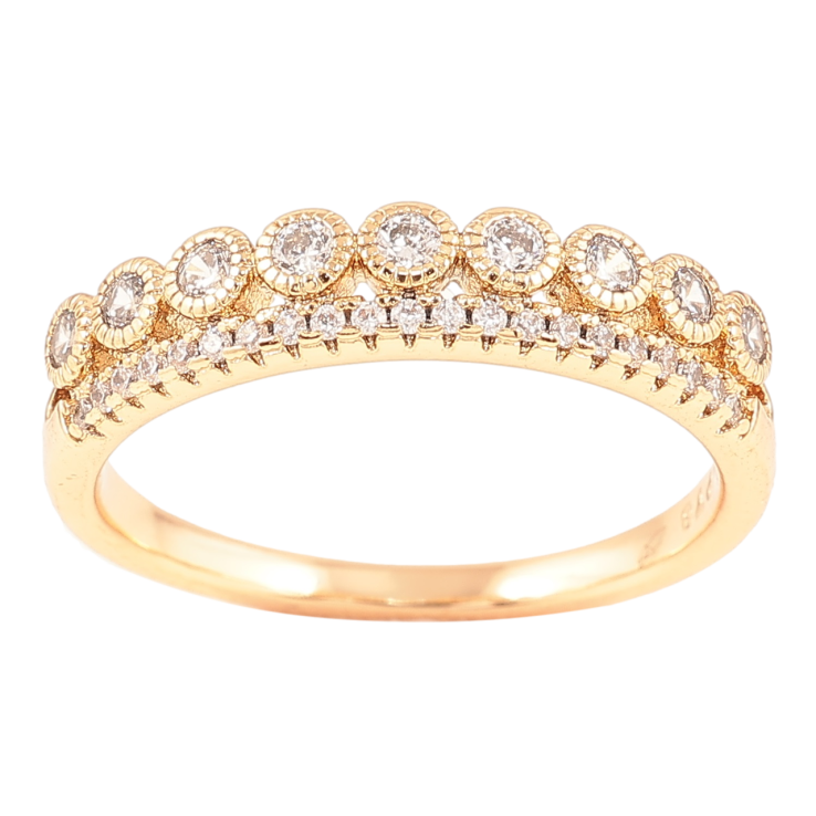 Кольцо Xuping Позолота 18K Инкрустация цирконием фото №18
