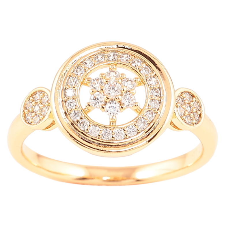 Каблучка Xuping Позолота 18K «Візерунок з інкрустацією цирконієм» фото №5 Каблучка Xuping Позолота 18K «Візерунок з інкрустацією цирконієм» фото №5