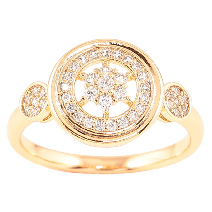Кольцо Xuping Позолота 18K Узор с инкрустацией цирконием фото №1 Кольцо Xuping Позолота 18K Узор с инкрустацией цирконием фото №1