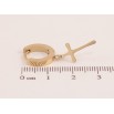 Серьги Xuping TTM Stainless Steel цвет 14К подвески на колечках Крестики фото №2 Серьги Xuping TTM Stainless Steel цвет 14К подвески на колечках Крестики фото №2