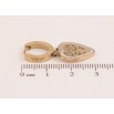 Серьги Xuping TTM Stainless Steel цвет 14К подвески на колечках Сердечки и перламутровыми вставками фото №2