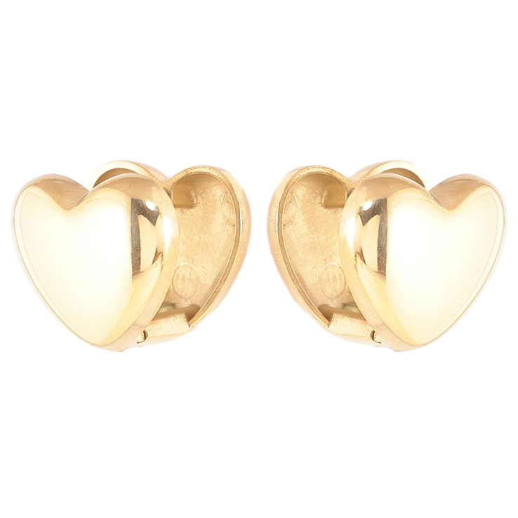 Серьги Xuping TTM Stainless Steel цвет 14К колечки Сердечки фото №8 Серьги Xuping TTM Stainless Steel цвет 14К колечки Сердечки фото №8