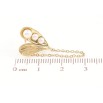 Серьги Xuping TTM Stainless Steel цвет 14К каффы Сердечки с жемчужинами и подвесками из цепочки фото №2