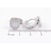 Серьги Xuping TTM Stainless Steel цвет Родий колечки Циферблат с перламутровыми вставками фото №2
