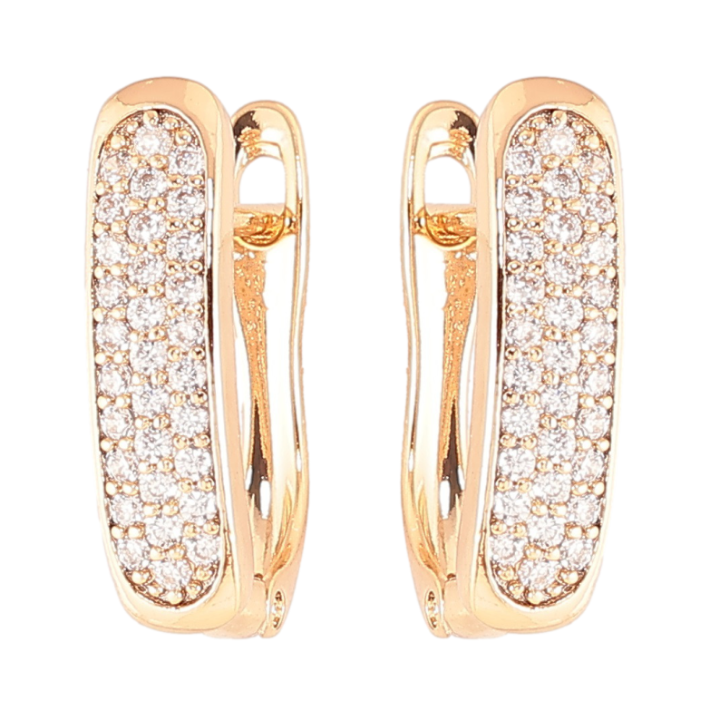Серьги Xuping Позолота 18K английский замок Инкрустация цирконием фото №1 Серьги Xuping Позолота 18K английский замок Инкрустация цирконием фото №1