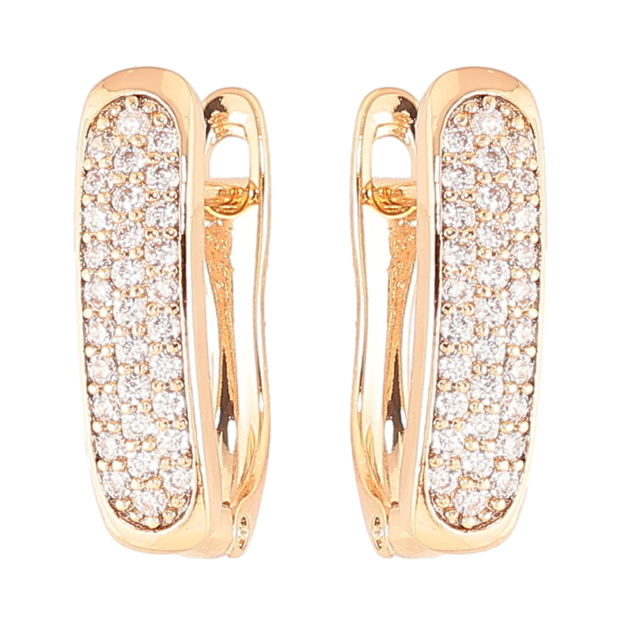 Серьги Xuping Позолота 18K английский замок Инкрустация цирконием фото №1 Серьги Xuping Позолота 18K английский замок Инкрустация цирконием фото №1
