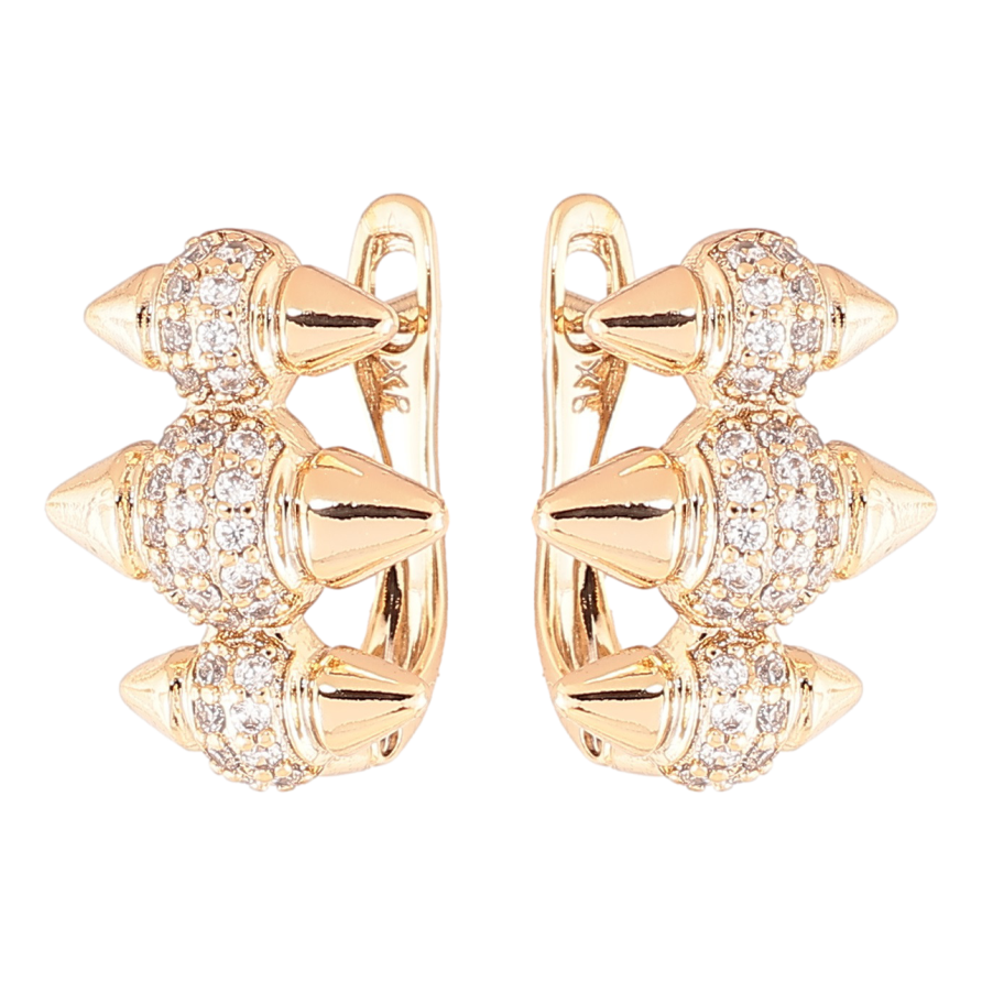 Серьги Xuping Позолота 18K английский замок Узор с инкрустацией цирконием фото №1 Серьги Xuping Позолота 18K английский замок Узор с инкрустацией цирконием фото №1